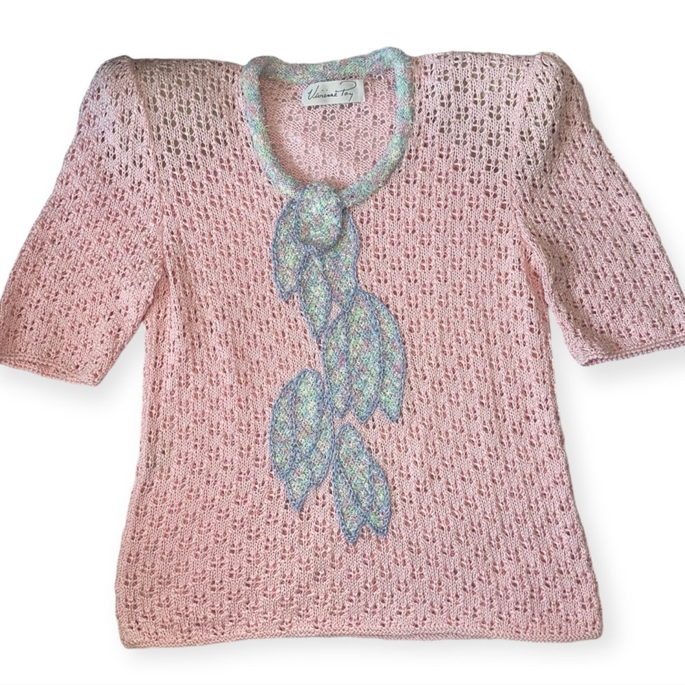 Canada’s VIVIENNE POY Rare Vintage Short Sleeve Knit Sweater
